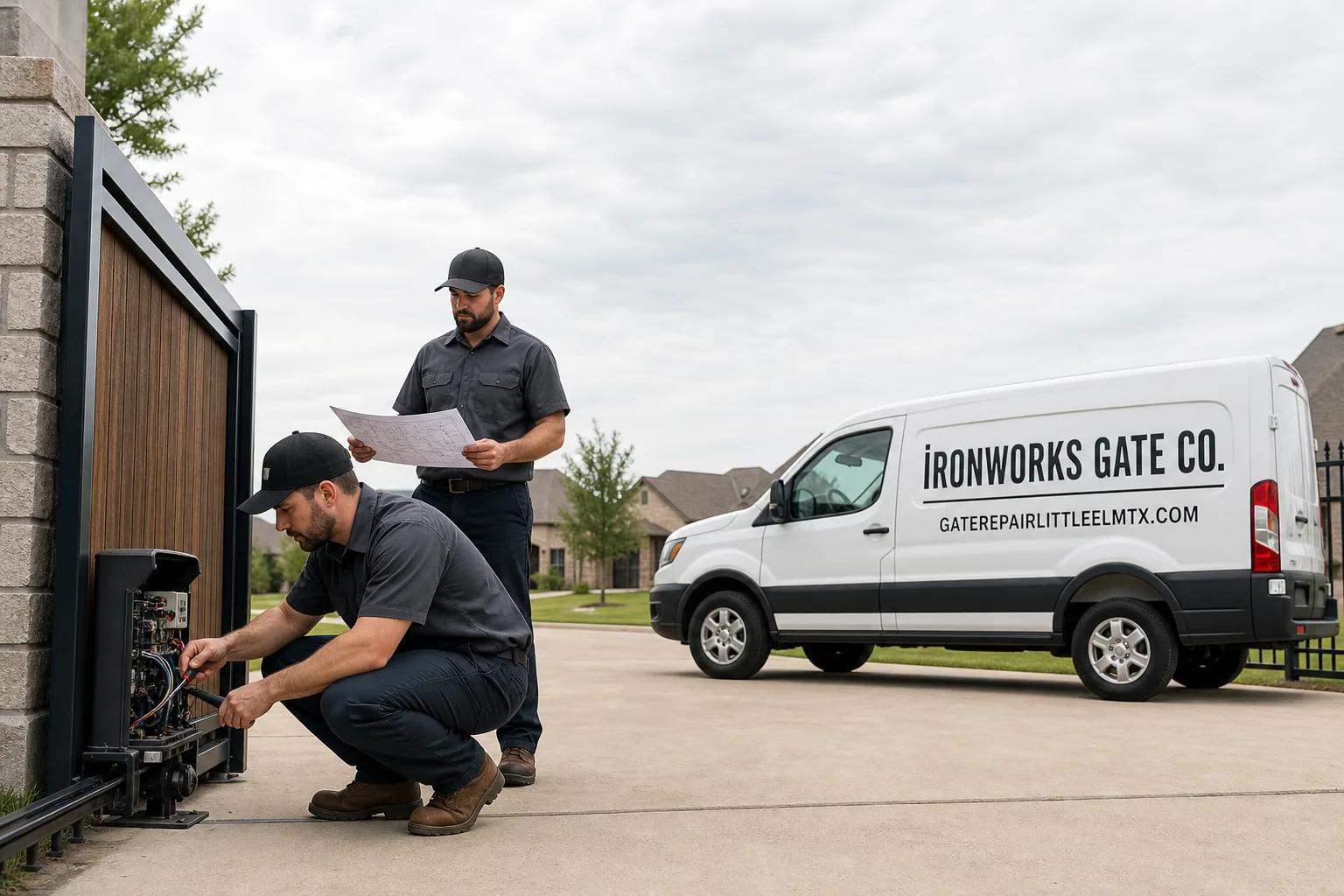 Ironworks Gate Co. gate repair team